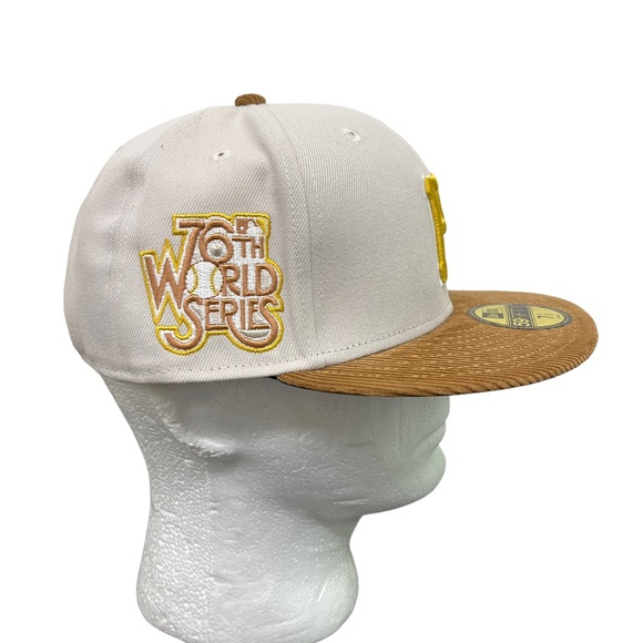 New Era 59Fifty Fall Corduroy Pirates 1976 World Series Hat Green Bottom - 7 5/8 - Picture 4 of 5